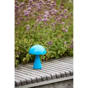 Hübsch - Mush LED-batteridrevet bordlampe, blå, IP44, dæmpbar