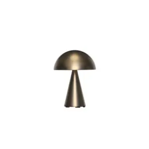 Hübsch - Mush LED-batteridrevet bordlampe, messing bruneret