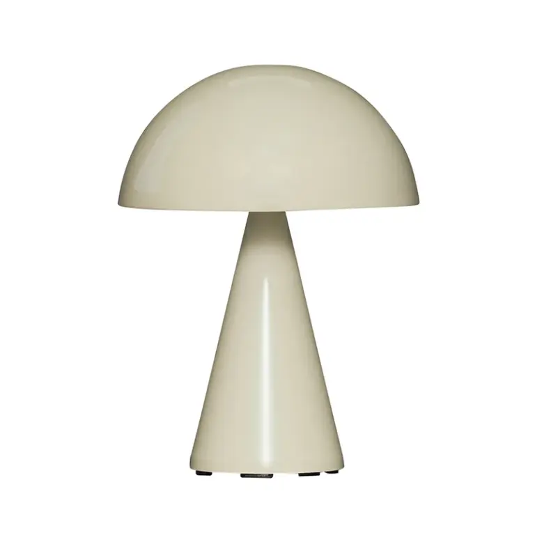 Hübsch - Mush LED-batteridrevet bordlampe, sand, IP44, dæmpbar
