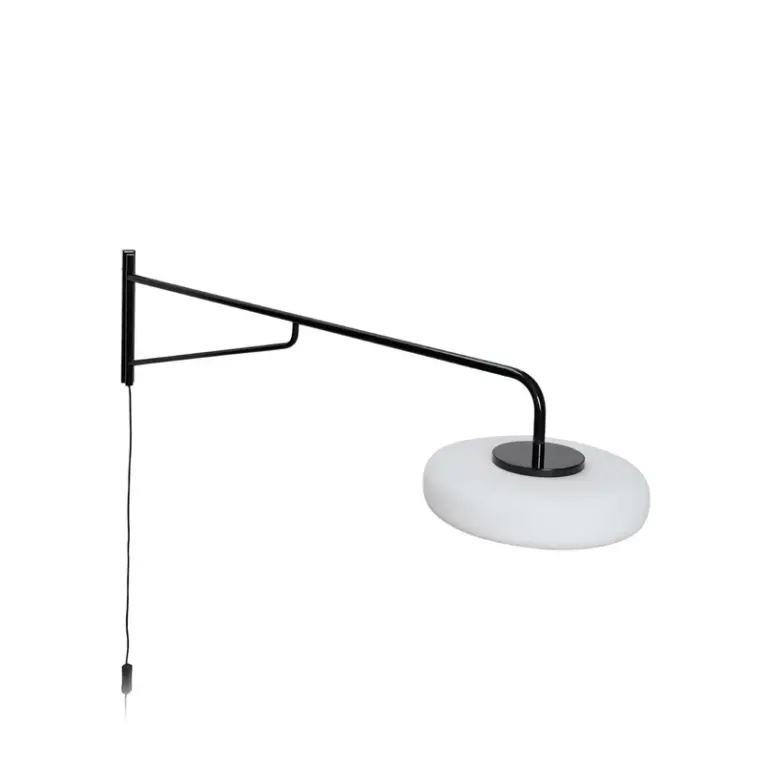 Hübsch - Sway LED-væglampe, sort, udhæng 120 cm –