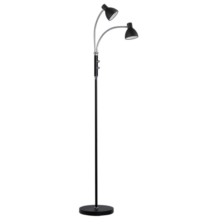 Hudson Gulvlampe 2-arme Sort