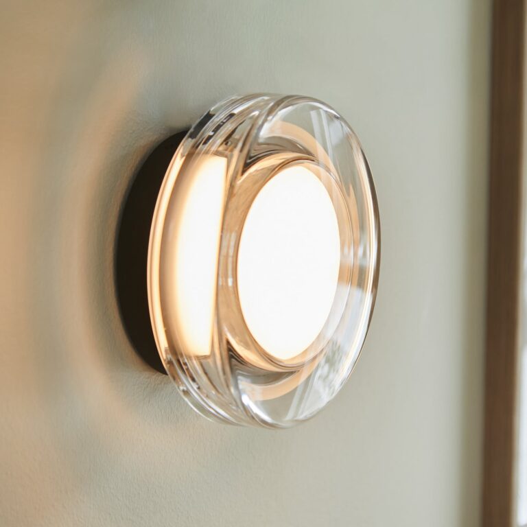 Hugo LED-væglampe, klar, Ø 17 cm, IP65, CCT – LOOM DESIGN - Stue - Moderne - Plastik - Med én lyskilde