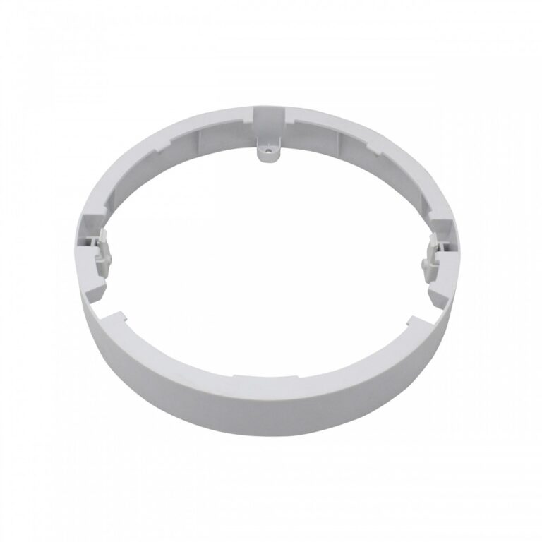 Hvid påbygningsramme til LED panel - Ø22cm, højde 3,6cm, aluminium/plastik