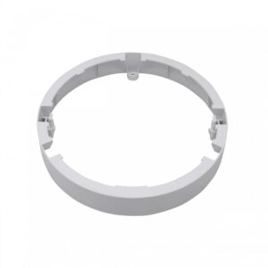 Hvid påbygningsramme til LED panel - Ø22cm, højde 3,6cm, aluminium/plastik