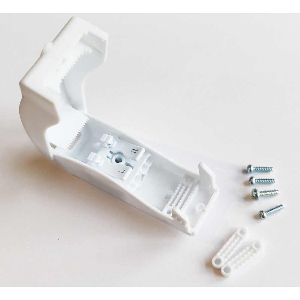 Hvid samleboks med quickconnector - IP20 indendørs, 2-pol, aflastning