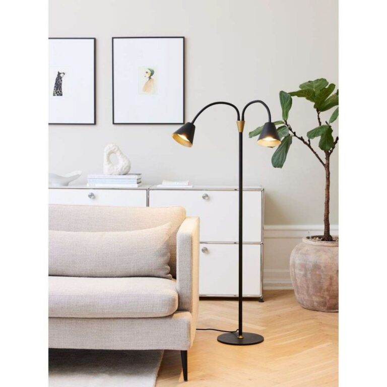Hygge 2 Gulvlampe Graphite Black Halo Design - Stue - Metal
