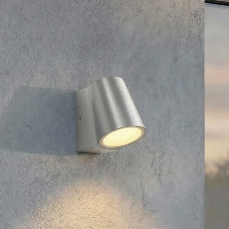 Illuvia udendørs LED-væglampe, IP54, aluminium, metal – Lindby - Altan - Moderne - Med én lyskilde