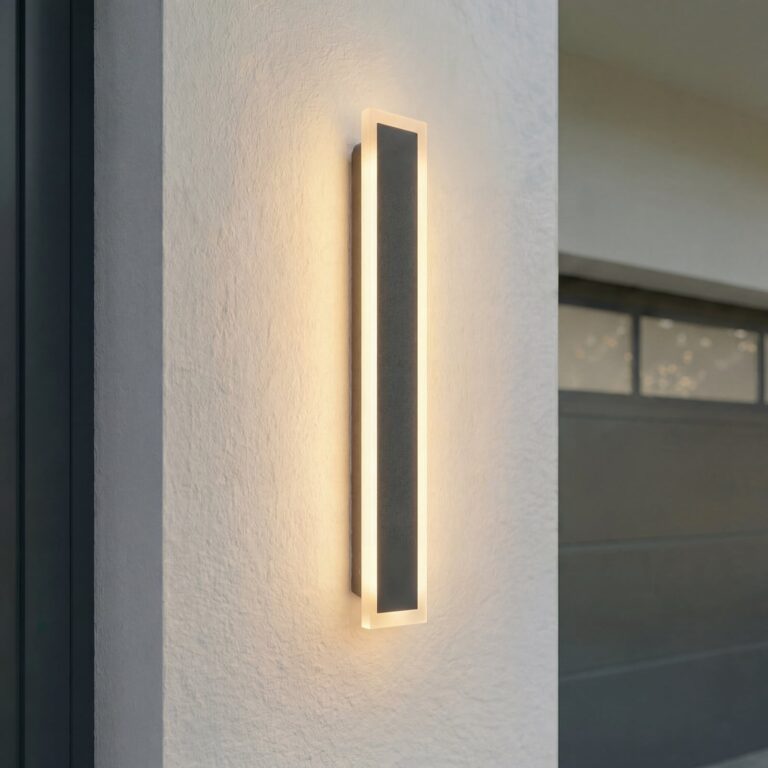 Ilora udendørs LED-væglampe, CCT, IP65, sort, højde 60 cm, metal Lucande - Moderne - Rustfrit stål - Med én lyskilde