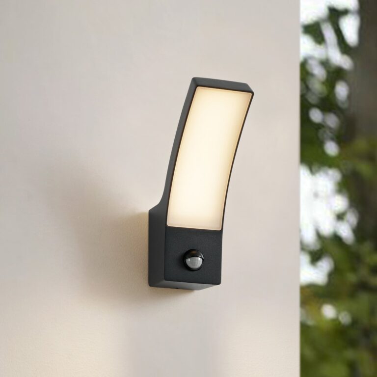 Ilvita LED Udendørs Væglampe w/Sensor Anthracite - Lindby - Altan - Moderne - Aluminium - Med én lyskilde