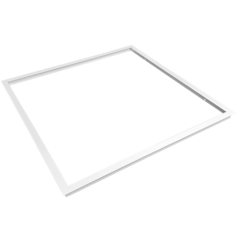 Indbygningsramme til 60x60 LED panel - Leveres samlet, passer til Troldtekt uden tilpasning, hvid kant