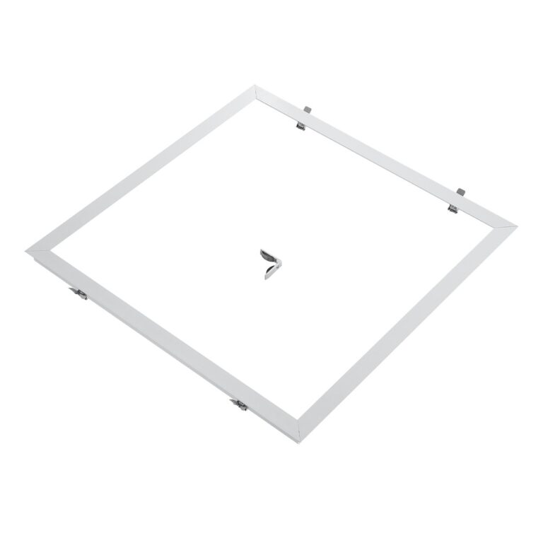 Indbygningsramme til 60x60 LED panel - Passer til Troldtekt uden tilpasning, hvid kant