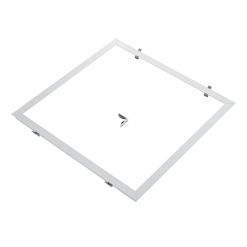 Indbygningsramme til 60x60 LED panel - Passer til Troldtekt uden tilpasning, hvid kant