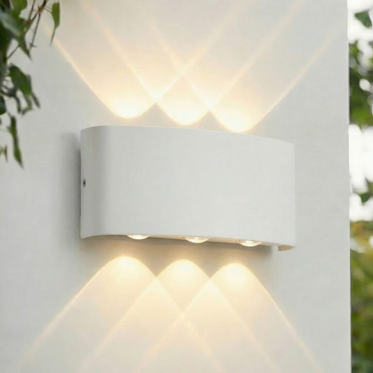 Ithan udendørs LED-væglampe, hvid, 3 lyskilder, 17 cm Lindby - Terrasse - Moderne - Aluminium - Kantet