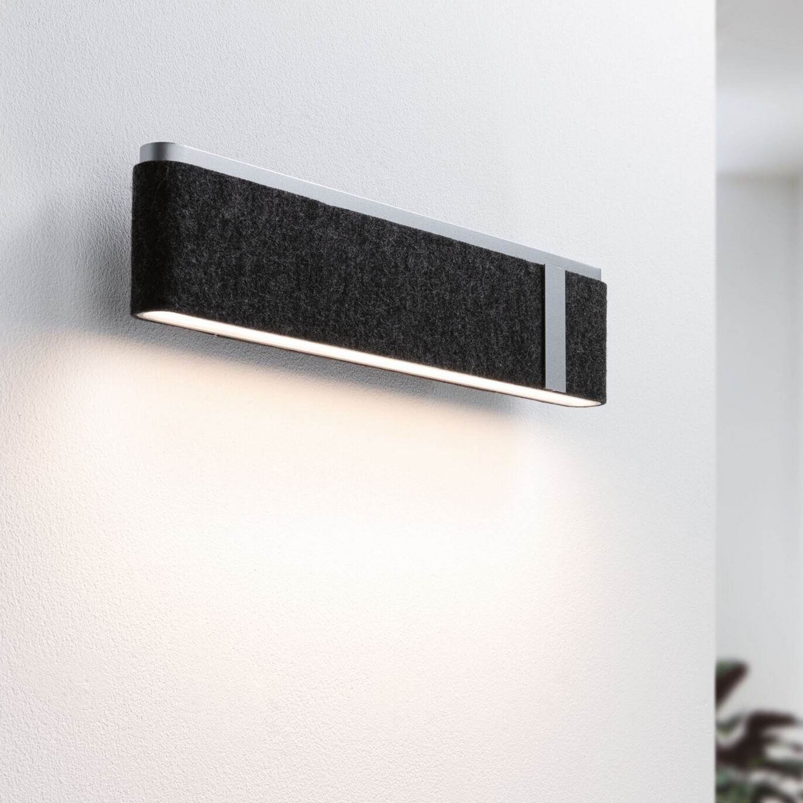 Jagun LED Væglampe 3-Step-Dim Antracit Paulmann - Stue - Moderne - Stof / tekstil - Med én lyskilde