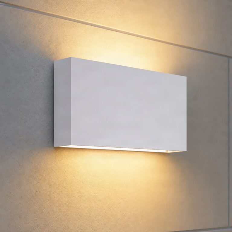 Jarte udendørs LED-væglampe, 20 cm, op/ned, hvid, IP65 – Lindby - Moderne - Plastik - Kantet