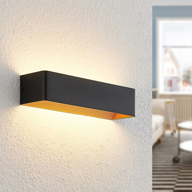 Karam LED-væglampe B36,5 Sort/Guld Arcchio - Stue - Moderne - Aluminium - Kantet