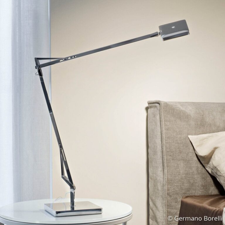Kelvin Edge LED Bordlampe Titanium FLOS - Kontor / arbejdsværelse - Design - Metal - Med én lyskilde
