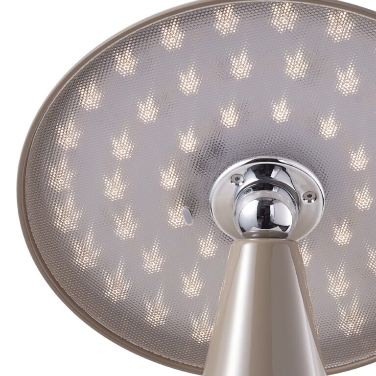 Kinoko LED-bordlampe med batteri, brun højglans, 27 cm, CCT – Beacon Beacon Lighting - Stue - Moderne - Plastik - Med skærm