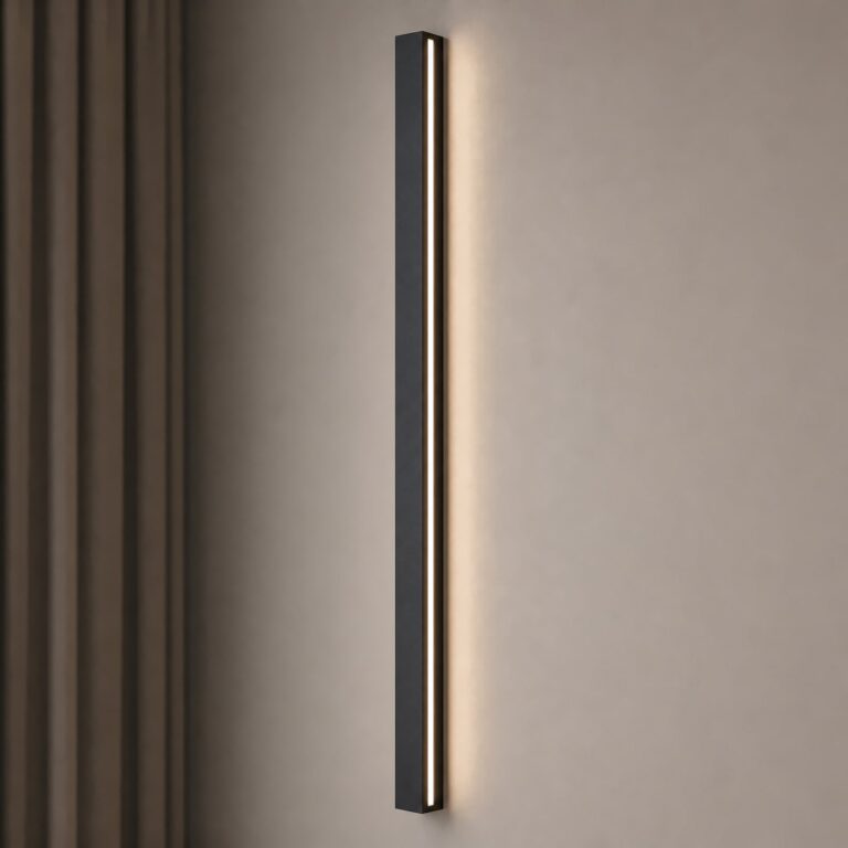 Kinsley LED-væglampe, sort, dæmpbar, 90 cm, CCT – Lucande - Stue - Moderne - Metal - Kantet