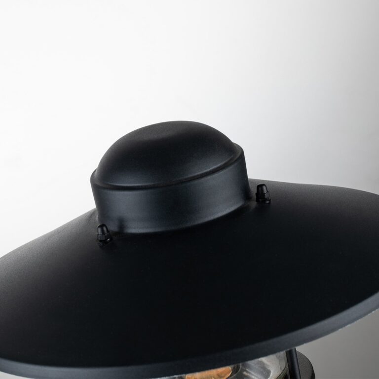 Klampenborg sokkellampe, sort, PIR-sensor, IP44 Elstead - Skandinavisk - Metal - Med skærm