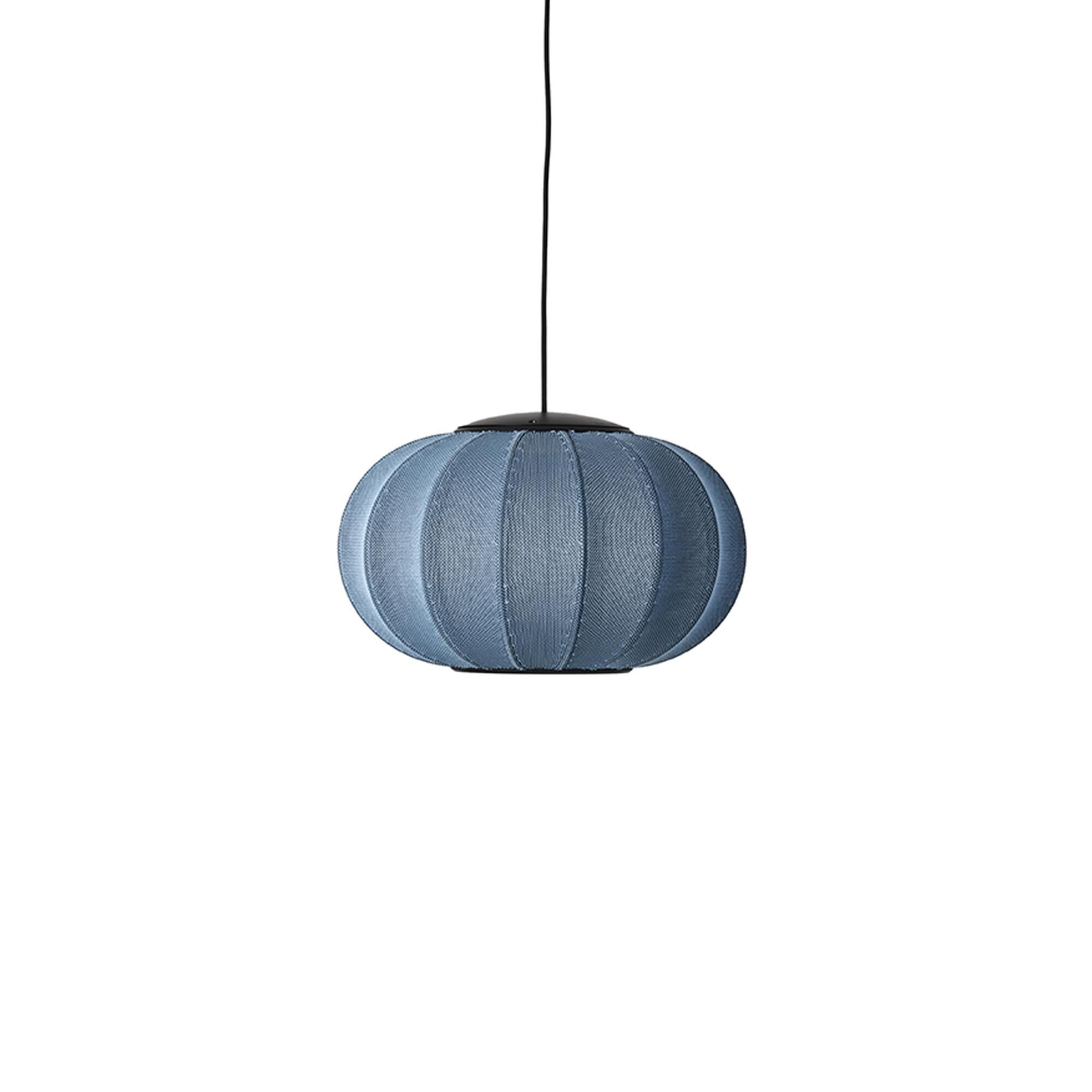 Knit-Wit Oval Pendel Ø45 Blue Stone LED
