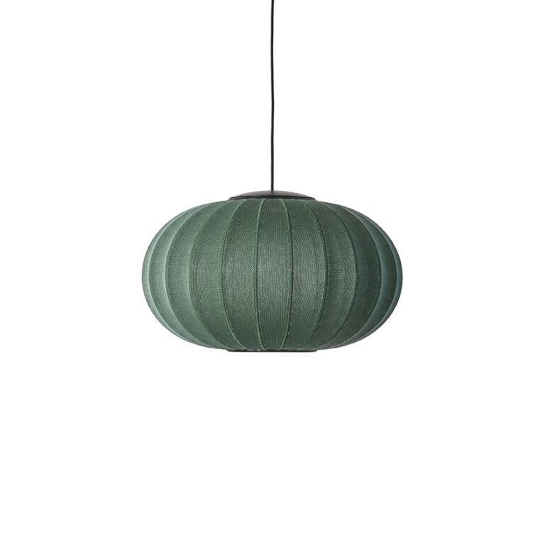 Knit-Wit Oval Pendel Ø57 Tweed Green LED