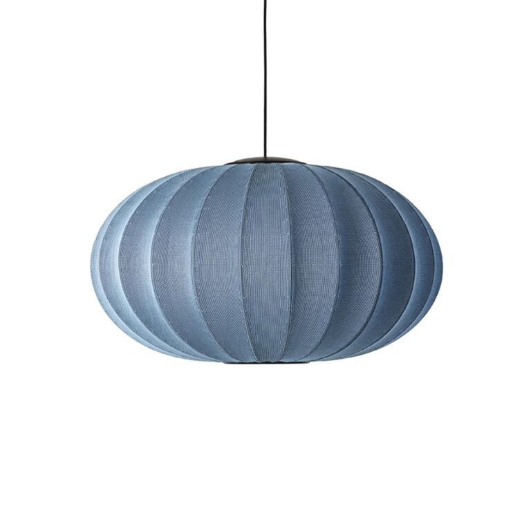 Knit-Wit Oval Pendel Ø76 Blue Stone LED