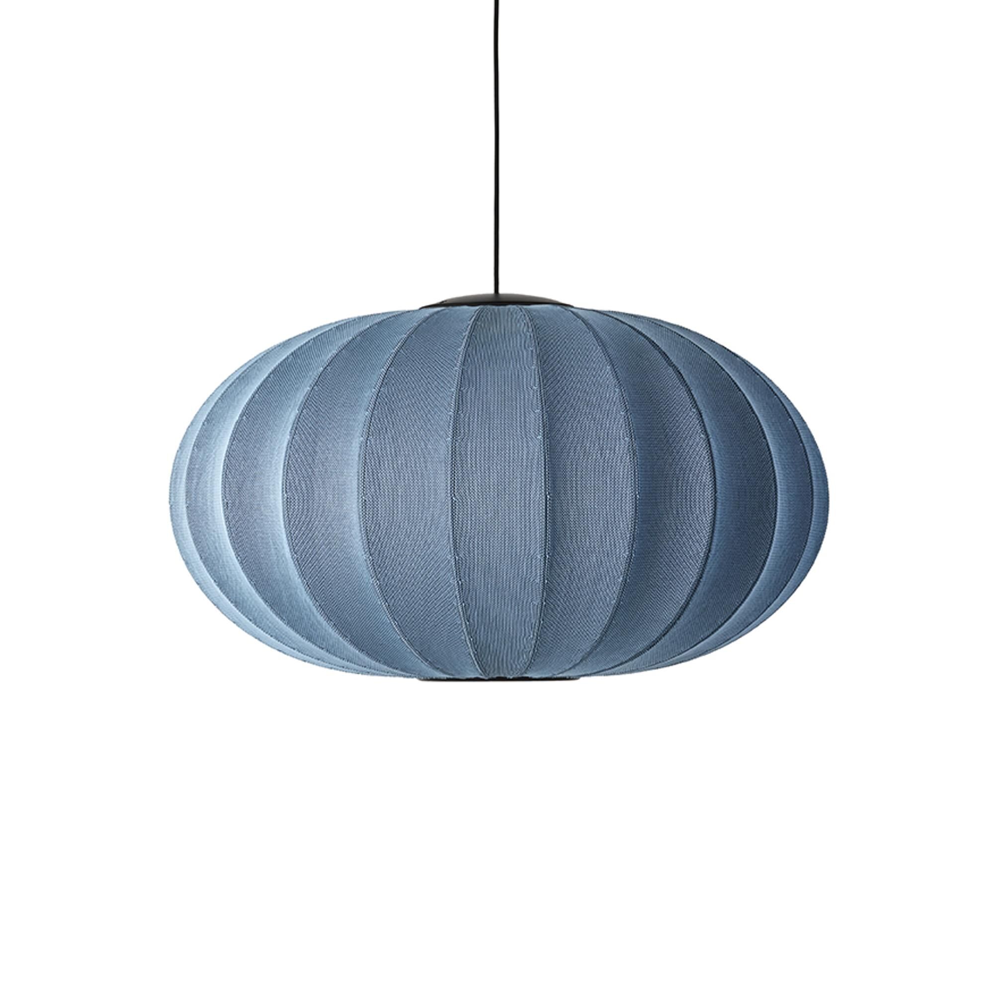 Knit-Wit Oval Pendel Ø76 Blue Stone LED