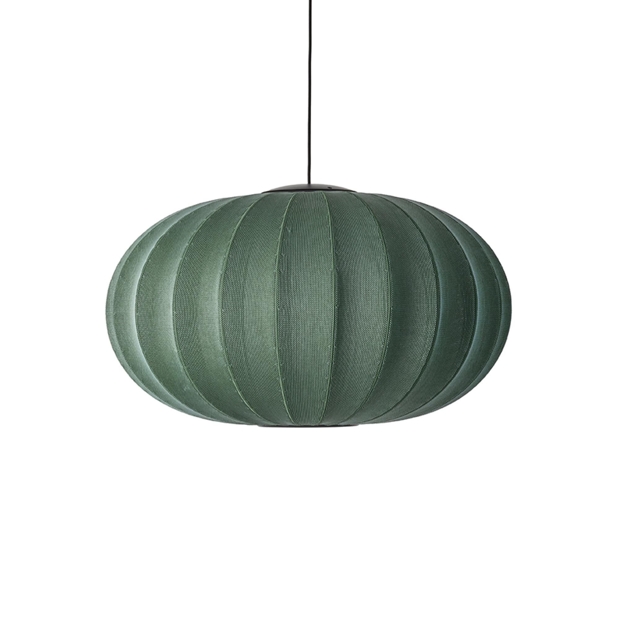 Knit-Wit Oval Pendel Ø76 Tweed Green LED