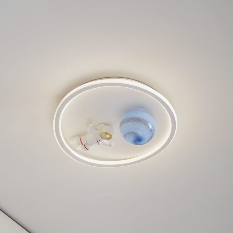 Kosmo Earth LED Loftlampe Hvid - Lindby - Stue - Ungdommelig - Plastik - Rund