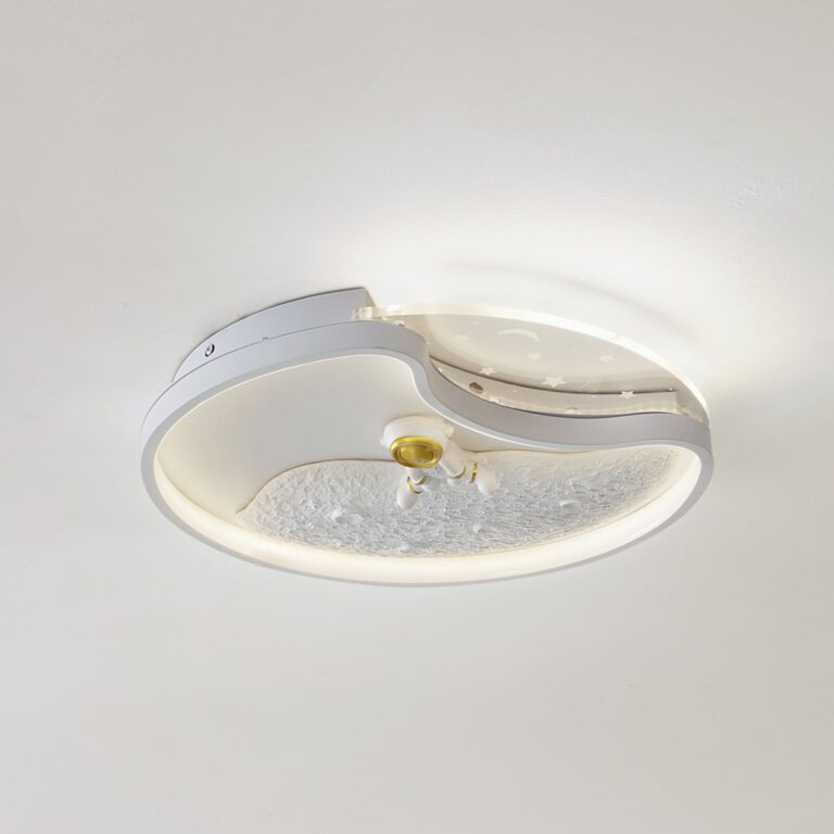 Kosmo Moon LED Loftlampe Hvid - Lindby - Stue - Ungdommelig - Plastik - Rund