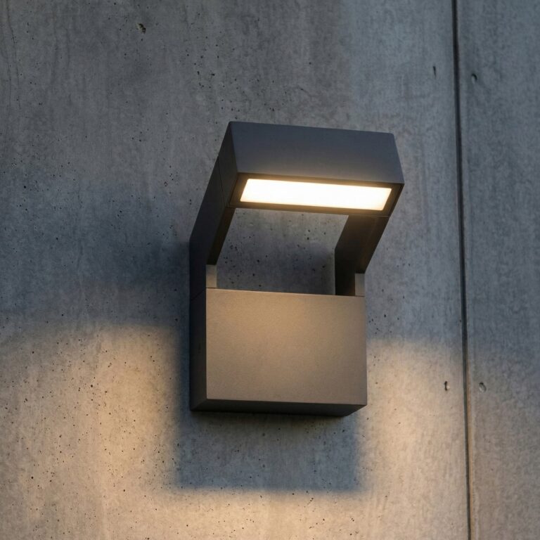 Kovato udendørs LED-væglampe, mørkegrå, IP65 Arcchio - Moderne - Metal - Kantet