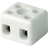 Kronemuffe, porceln, 2P, 16mm, med hul