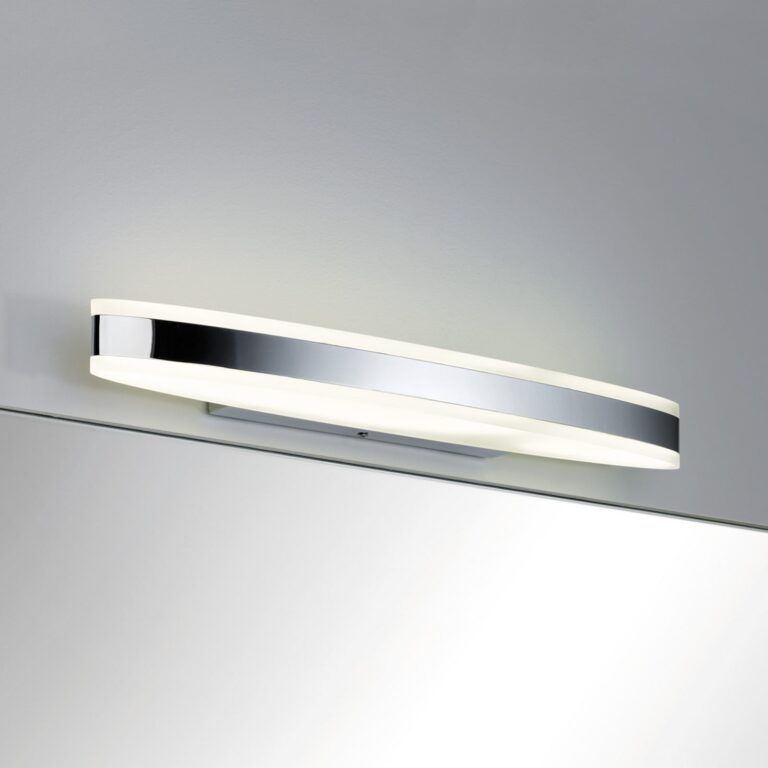 Kuma LED-væglampe 9 W IP44 krom/hvid – Paulmann - Badeværelse - Moderne - Metal - Kantet