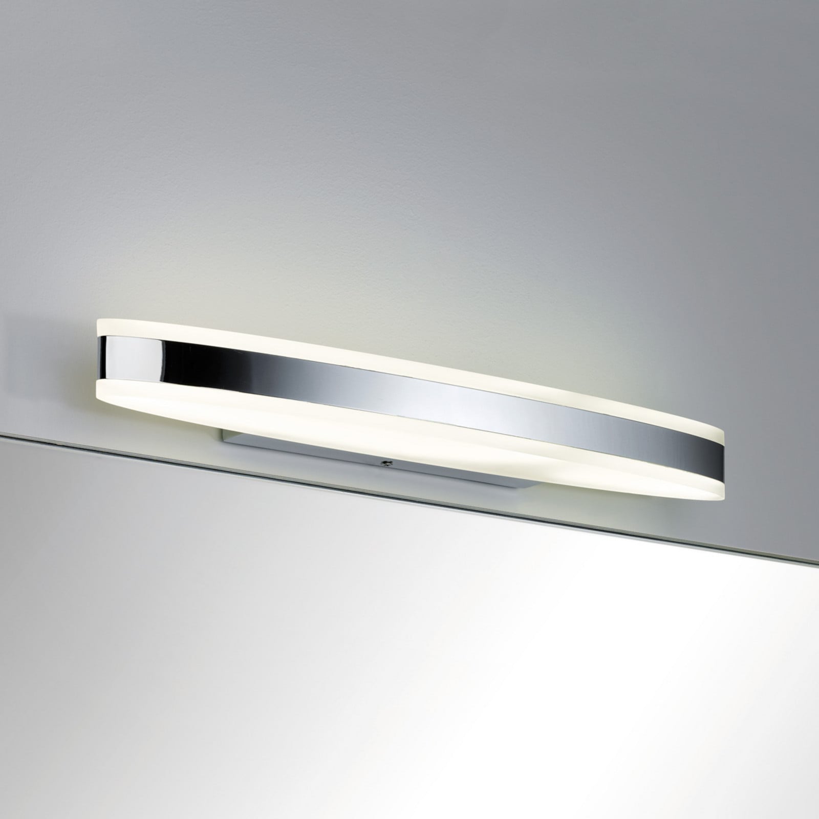 Kuma LED-væglampe 9 W IP44 krom/hvid – Paulmann - Badeværelse - Moderne - Metal - Kantet