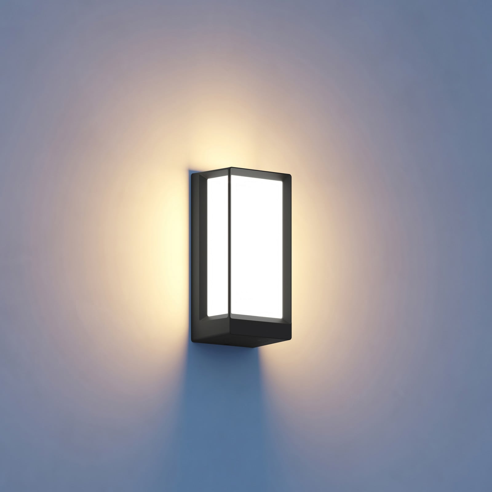 L 42 C udendørs LED-væglampe, antracit, app, IP54 – STEINEL L 42 C Bluetooth - Metal - Kantet