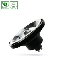 LED AR111 GU10, 230V, 10W, 20, varm hvid, sort - Spectrum Spotlight