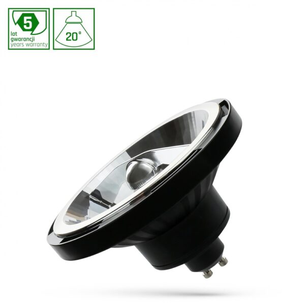 LED AR111 GU10 230V 10W 20Â° Sort SPECTRUM