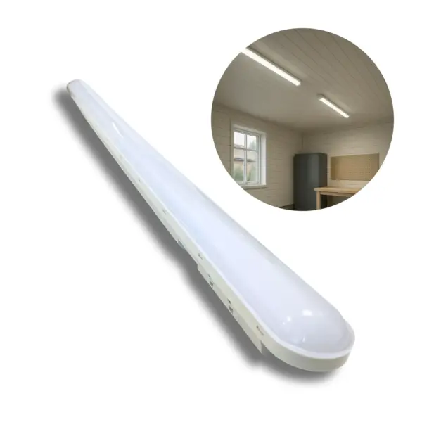 LED Armatur 120cm - 4000K - 156lm/W - 36W - IP65 - SolidLine - Gennemfortrådet
