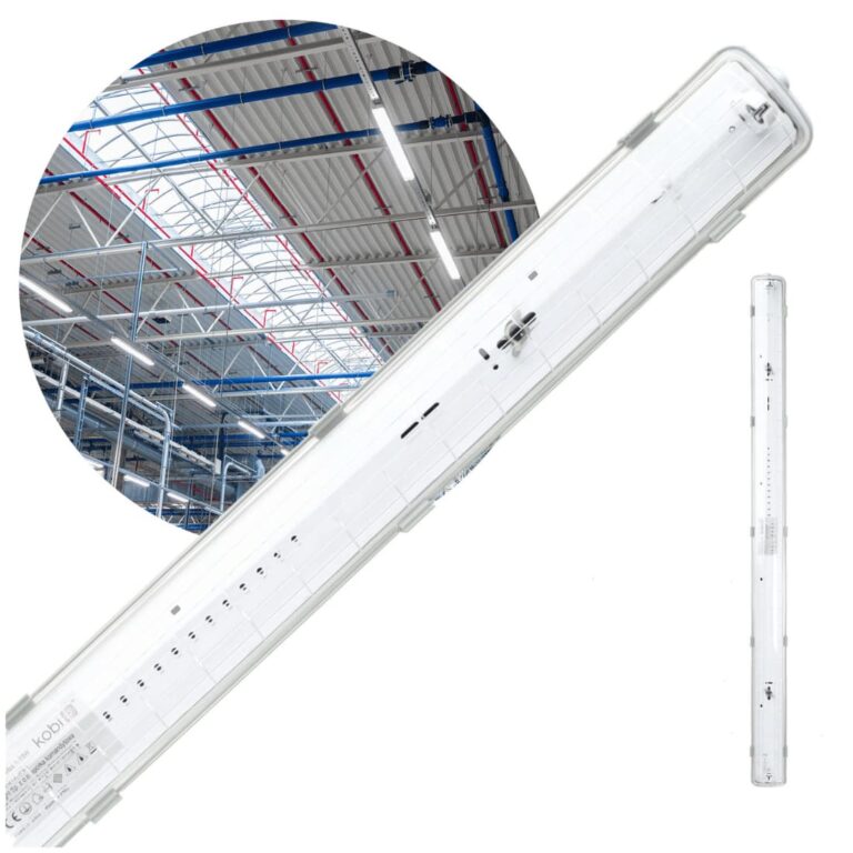 LED Armatur - Industriarmatur - 120cm - Enkelt LED Rør - IP65 - T8 - Uden Rør