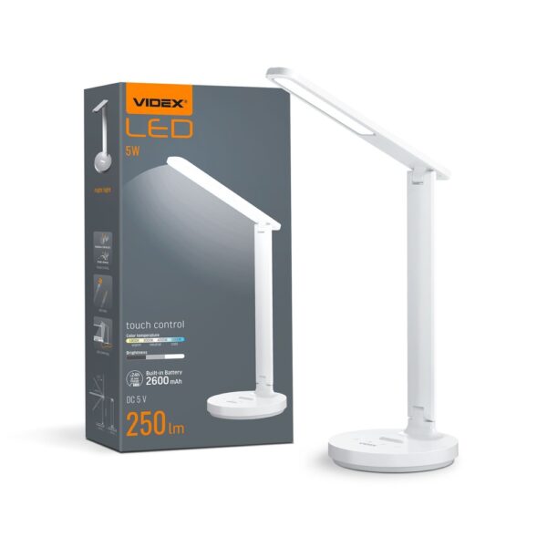 LED Bordlampe - Genopladelig, Hvid
