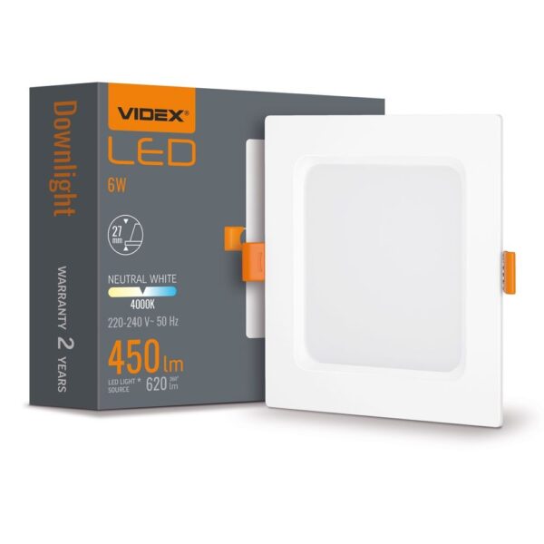 LED Downlight Square 6W - Neutral White