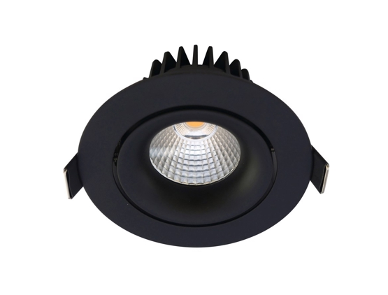 LED Downlight Tilt 10,9W, indbygning, sort