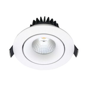 LED Downlight Tilt 12,7W, indbygning, dim-to-warm, mat hvid