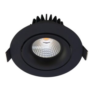 LED Downlight Tilt 12,7W, indbygning, dim-to-warm, mat sort