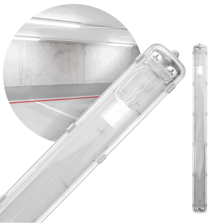 LED Industriarmatur 150cm Dobbelt Lysstofrørs armatur IP65 (uden rør)