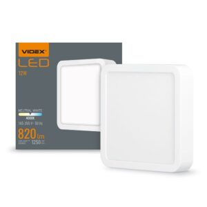 LED Loftlampe Firkantet 12W - Neutral Hvid.