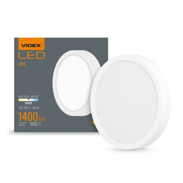 LED Loftlampe Rund 18W - Neutral Hvid