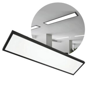 LED Panel 30x120 - 4000K - 3960lm - 36W - BRISBANE - Indbygget Ramme - Sort