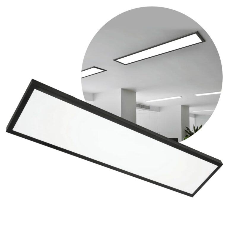 LED Panel 30x120 - 4000K - 3960lm - 36W - BRISBANE - Indbygget Ramme - Sort
